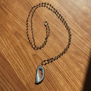 Handmade 24k gold plated pendant necklace